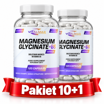 PAKIET Vitalmax Glicynian magnezu 120 kaps